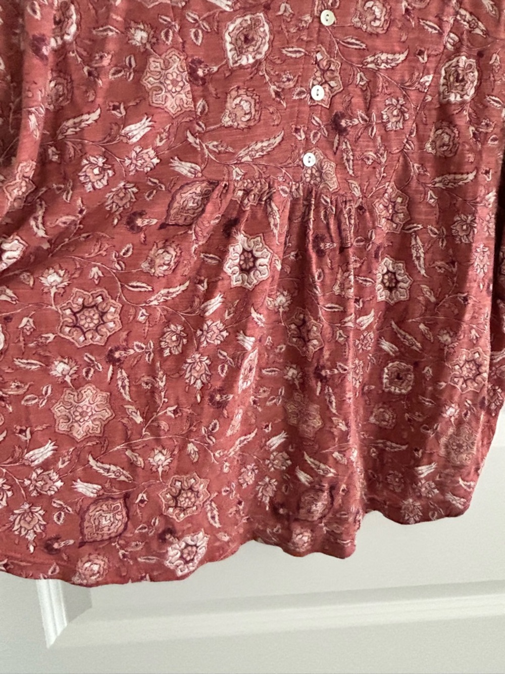 Lucky Brand Floral Top Pink Size L - Picture 7 of 14